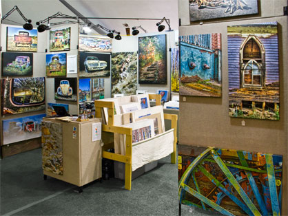 Jamie Rood's booth at January 2009 Home & Garden Show